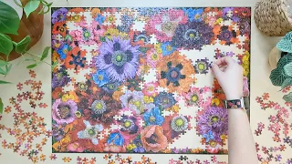 Bees In The Poppies | 1000 Piece Galison Jigsaw Puzzle Time Lapse Video