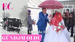 Astarada qarlı havada toy gündəm oldu. 16.01.2022 (Astara Motlayataq)