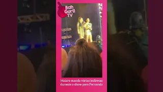 Maiara manda várias indiretas durante o show para Fernando