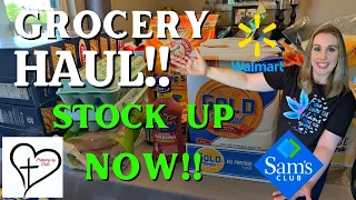 WALMART & SAM'S CLUB Grocery Haul ~ WHAT I Bought And WHY! ~ Stock Up Before Inflation! #stockup