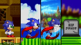 Baby Sonic- Adult Sonic- Old Sonic- Dead Sonic