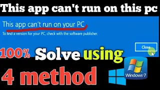 Fix this app can't run on your pc on windows machine.