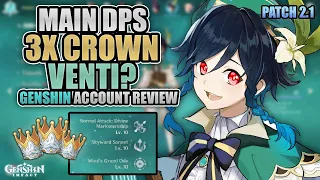 Triple Crowned DPS VENTI?! | Endgame AR56 Rework | Xlice Account Reviews #13 | Genshin Impact