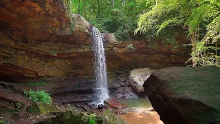 River Flows in You Piano meditation Cover | Relaxing Waterfall Ambience