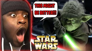 NEW STAR WARS FAN WATCHES OLD LIGHT SABER DUELS TO SEE IF THEY ARE BETTER!!!!