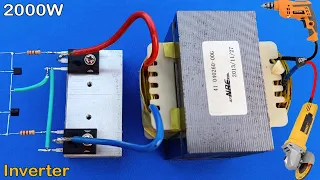 Simple 2000W Powerful Inverter // How to make Powerful Inverter with irfp450, Sine Wave Modyfied