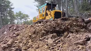 Legendary Caterpillar D7g Mountain Road Work part 2 #caterpillar #bulldozer #road