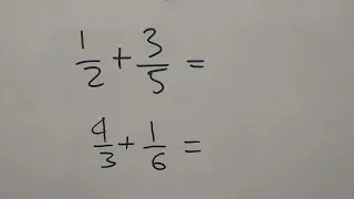 Adding the Fractions with Different Denominators |  Elementary Mathematics