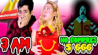 COMPRANDO $666 en MCDONALDS a las 3AM!! Aparece Sombra Misteriosa | Palomitas Flow