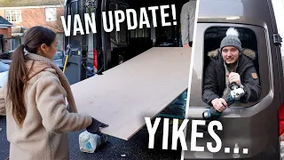 WE CUT HOLES IN OUR VAN AND IT FLOODED... VAN UPDATE!