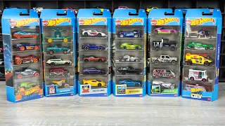 Unboxing Six Hot Wheels 5 Packs