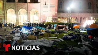 Limpian campus de UCLA tras el desmantelamiento del campamento de manifestantes | Noticias Telemundo