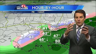 Wednesday evening: Cold rain, some wintry weather possible Friday