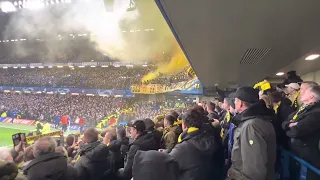 Away section at Borussia Dortmund vs Chelsea at Stamford Bridge - Champions League March 7, 2023