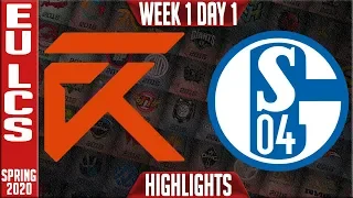 XL vs S04 Highlights | LEC Spring 2020 W1D1 | Excel Esports vs Schalke 04