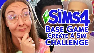 I tried creating a sim only using sims 4 base game - Base Game CAS Challenge