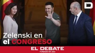 Zelenski firma el Libro de Honor del Congreso de los Diputados