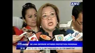 De Lima defends Witness Protection Program