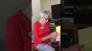 Priceless Reaction to 91st Birthday Card