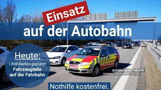 #autobahnnothelfer - LKW-Reifen auf A1 geplatzt - Abgerissene Fahrzeugteile auf der Autobahn