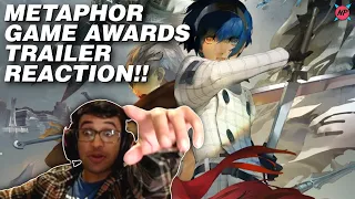 Metaphor ReFantazio Trailer REACTION Game Awards 2023 I'M SO HYPED FOR THIS GAME!!