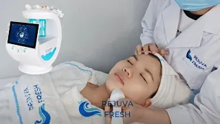 How to Use Smart Ice Blue 7-in-1 Machine | Rejuva Fresh Intelligent Skin Analyzer Treatment Demo