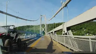 Driving Across The Simon Kenton Memorial Bridge from Maysville, Kentucky to Aberdeen, Ohio