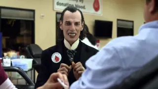 Funny Commercial   Happier than Dracula Volunteering at a Blood Drive   Funny Insurance Commercial