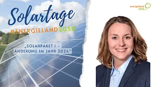 Solarpaket I – Änderungen für die Solarenergie in 2024 I Lena Kreggenfeld (Wolter Hoppenberg mbH)