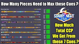 Starry Night 9 Ball Event | FREE 7 Starry Night Cues Level MAX 😱| How Many Pieces need to Max ?