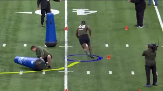 Keion White at the 2023 NFL Scouting Combine