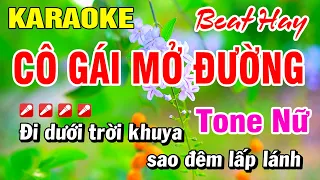 Karaoke Cô Gái Mở Đường (Beat Hay) Nhạc Sống Cha Cha TONE NỮ | Hoài Phong Organ