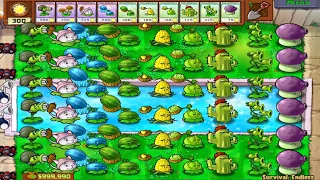 Plants vs Zombies Survival Endless 5000 flags - Plants Placed Anywhere | All Plants