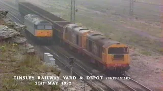 BR in the 1990s Tinsley Railway Yard Sheffield and Depot on 21st May 1992