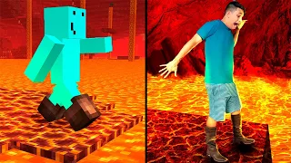 PROBE MITOS DE MINECRAFT EN LA VIDA REAL