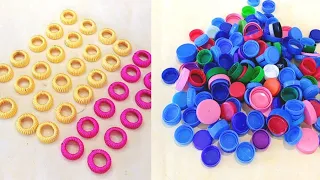 DIY Plastic Bottle Caps Crafts Idea I Organizer by using Bottle Caps  I Home Decor