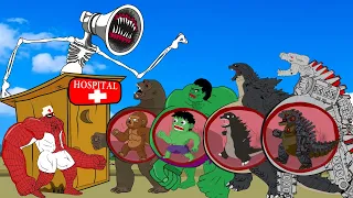 Evolution Of Godzilla PREGNANT, Kong, Mechagodzilla, Shin, Spider Hulk vs Megaphone |Animation Skill