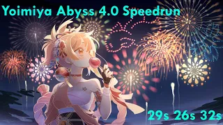 Yoimiya c1r1 continuous speedrun abyss 4.0