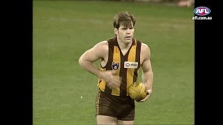 Dunstall and Platten football poetry | Kangaroos v Hawks, 1993 | AAMI Classic Last Two Mins | AFL