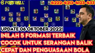 UPDATE TERBARU! INILAH 5 FORMASI TERBAIK COCOK UNTUK SERANGAN BALIK CEPAT DAN BALL POSSESION