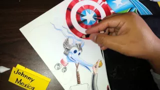 Lets draw Disney animation characters using colored pencil