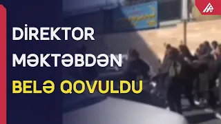 Şagirdlər direktoru məktəbdən qovdular - APA TV