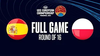 Spain v Poland | Full Basketball Game | FIBA U20 European Championship 2022