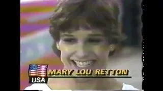 Olympics - 1984 Los Angeles - Gymnastics - Womens Vault Finals - USA Mary Lou Retton - Perfect 10