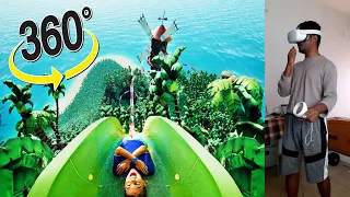 Experiencing VR Virtual Reality 360°: Water Park in a Tropical Paradise