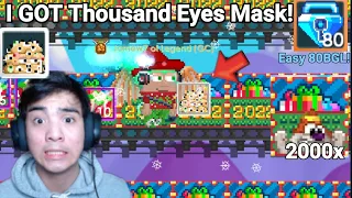 I GOT Thousand Eyes Mask From 2000 Winterfest 2022 Calendar! (80BGL PROFIT) - Growtopia