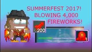 Growtopia - Blowing 4,000 Fireworks + Using Super firework! I GOT THE CROWN?! Ft. ZASCA❤️