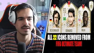 ALLE 22 ICONS DIE VON FIFA ENTFERNT WURDEN😭💔 | Reaktion