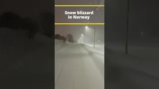 Snow blizzard in Norway - Wind and blowing snow on a winter morning in Tromsø! #shorts