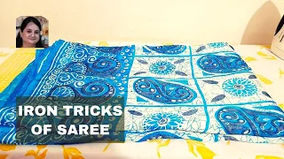 How To Iron Cotton & Silk Saree - Iron Saree At Home Easily | Simple Trick for beginners